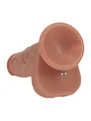 VIBRADOR DUAL DENSITY SILICONE REALISTIC THRUSTING 7 /17.8 CM TAN REALROCK
