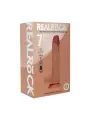 VIBRADOR DUAL DENSITY SILICONE REALISTIC THRUSTING 7 /17.8 CM TAN REALROCK