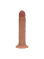 VIBRADOR REALÍSTICO DUAL DENSITY SILICONE CURVED 8 /20.3 CM TAN REALROCK