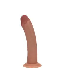 VIBRADOR REALÍSTICO DUAL DENSITY SILICONE CURVED 8 /20.3 CM TAN REALROCK