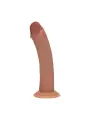 VIBRADOR REALÍSTICO DUAL DENSITY SILICONE CURVED 8 /20.3 CM TAN REALROCK