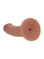 VIBRADOR REALÍSTICO DUAL DENSITY SILICONE CURVED 8 /20.3 CM TAN REALROCK