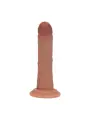 VIBRADOR REALÍSTICO DUAL DENSITY SILICONE CURVED 6 /15.5 CM TAN REALROCK