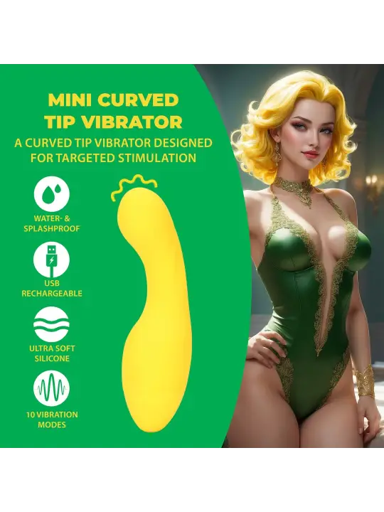 MINI VIBRADOR CURVED TIP FLIRTY BANANA LOVELINE