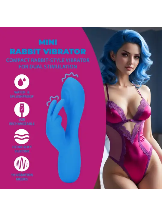 MINI VIBRADOR RABBIT AZURE DESIRE LOVELINE