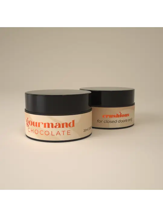 VELA DE MASSAGEM GOURMAND COM FEROMONAS E AROMA A CHOCOLATE 20ML CRUSHIOUS