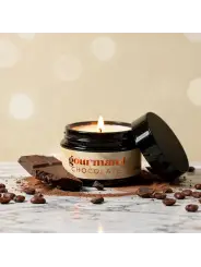 VELA DE MASSAGEM GOURMAND COM FEROMONAS E AROMA A CHOCOLATE 20ML CRUSHIOUS