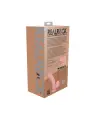 VIBRADOR RECARREGÁVEL COM TESTÍCULOS DUAL DENSITY LIQUID SILICONE 8 /20 CM FLESH REALROCK