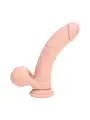 VIBRADOR RECARREGÁVEL COM TESTÍCULOS DUAL DENSITY LIQUID SILICONE 8 /20 CM FLESH REALROCK