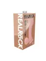 VIBRADOR RECARREGÁVEL COM TESTÍCULOS DUAL DENSITY LIQUID SILICONE 8 /20 CM FLESH REALROCK