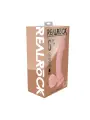 VIBRADOR RECARREGÁVEL COM TESTÍCULOS DUAL DENSITY RECHARGEABLE LIQUID SILICONE CURVED 6 /15 CM FLESH