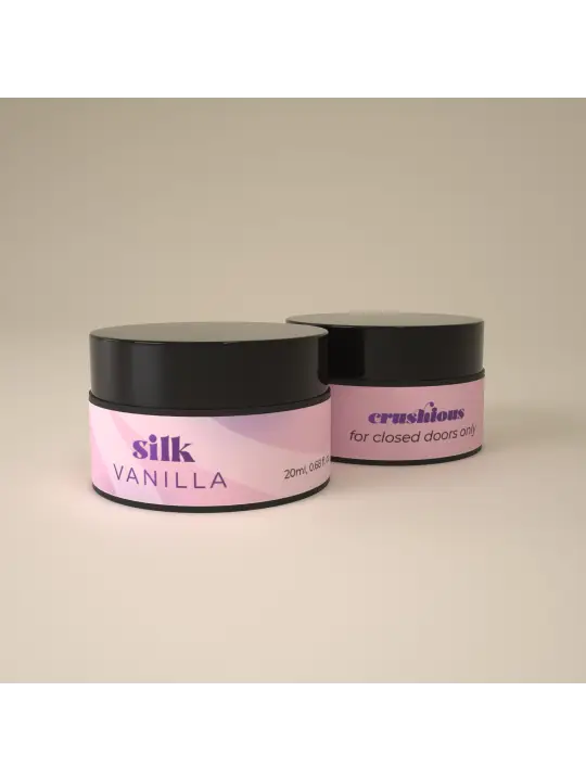 VELA DE MASSAGEM SILK COM FEROMONAS E AROMA A BAUNILHA 20ML CRUSHIOUS