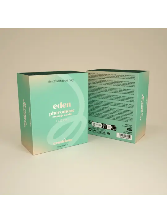 VELA DE MASSAGEM EDEN COM FEROMONAS E AROMA FLORAL 20ML CRUSHIOUS