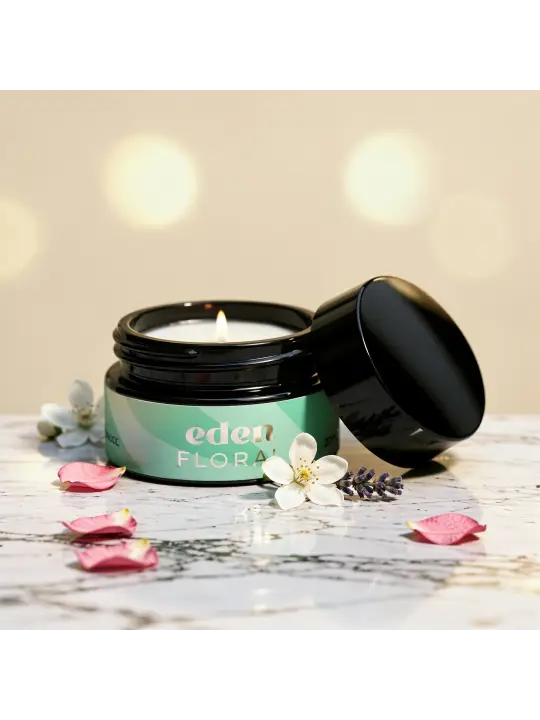 VELA DE MASSAGEM EDEN COM FEROMONAS E AROMA FLORAL 20ML CRUSHIOUS