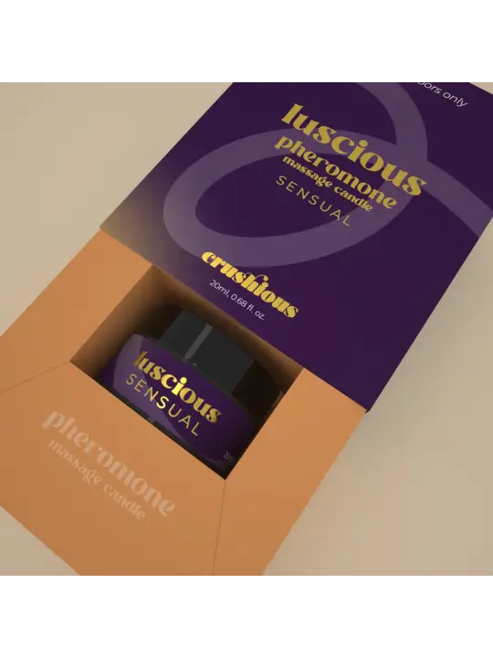 VELA DE MASSAGEM LUSCIOUS COM FEROMONAS E AROMA SENSUAL 20ML CRUSHIOUS