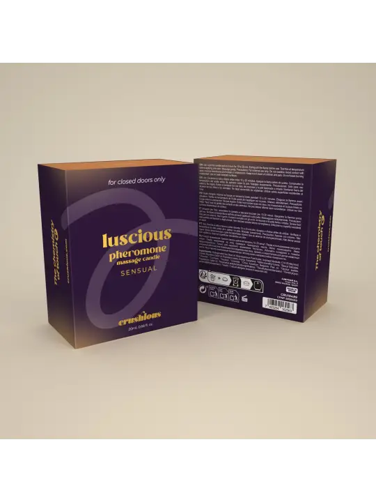 VELA DE MASSAGEM LUSCIOUS COM FEROMONAS E AROMA SENSUAL 20ML CRUSHIOUS