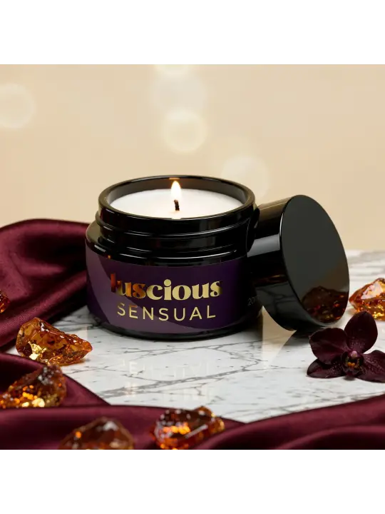 VELA DE MASSAGEM LUSCIOUS COM FEROMONAS E AROMA SENSUAL 20ML CRUSHIOUS