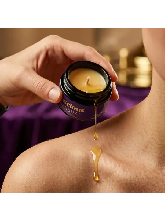 VELA DE MASSAGEM LUSCIOUS COM FEROMONAS E AROMA SENSUAL 20ML CRUSHIOUS