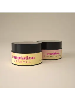VELA DE MASSAGEM TEMPTATION COM FEROMONAS E AROMA DE CARAMELO 20ML CRUSHIOUS