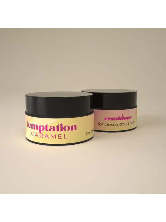 VELA DE MASSAGEM TEMPTATION COM FEROMONAS E AROMA DE CARAMELO 20ML CRUSHIOUS