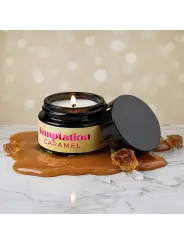 VELA DE MASSAGEM TEMPTATION COM FEROMONAS E AROMA DE CARAMELO 20ML CRUSHIOUS