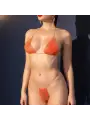 BIQUÍNI DE STRASS CR-4898 LARANJA CHILIROSE