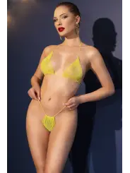 BIQUÍNI DE STRASS CR-4898 AMARELO CHILIROSE