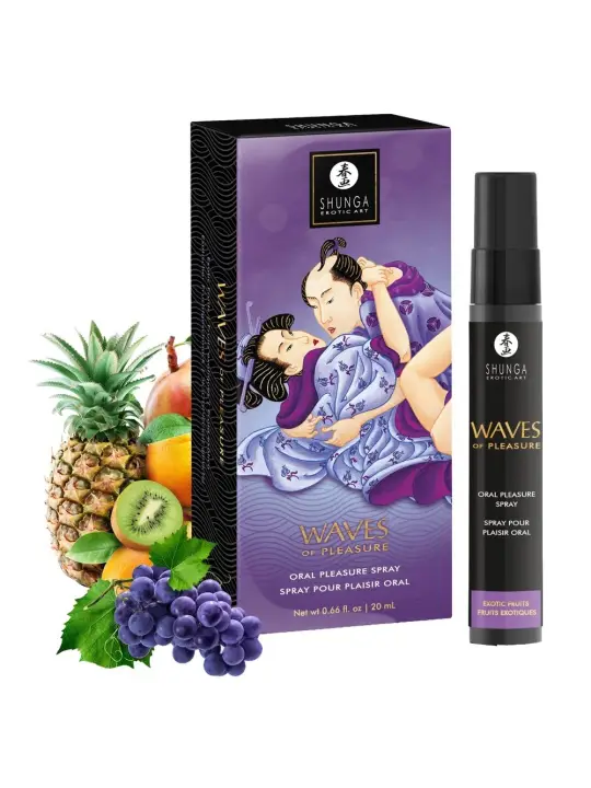 SPRAY PARA SEXO ORAL COM AROMA DE FRUTOS EXÓTICOS WAVES OF PLEASURE SHUNGA