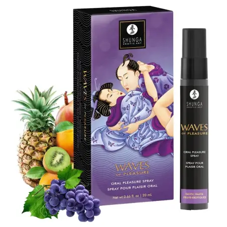 SPRAY PARA SEXO ORAL COM AROMA DE FRUTOS EXÓTICOS WAVES OF PLEASURE SHUNGA
