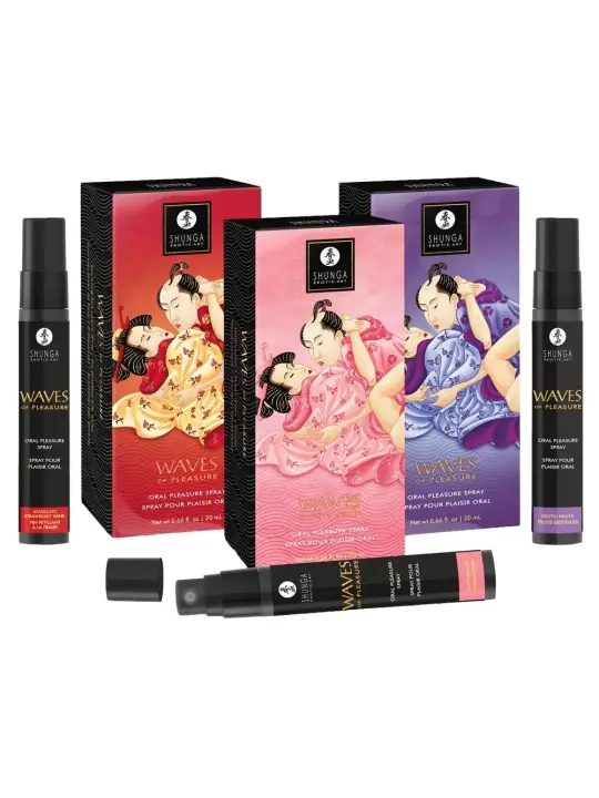 SPRAY PARA SEXO ORAL COM AROMA DE FRUTOS EXÓTICOS WAVES OF PLEASURE SHUNGA