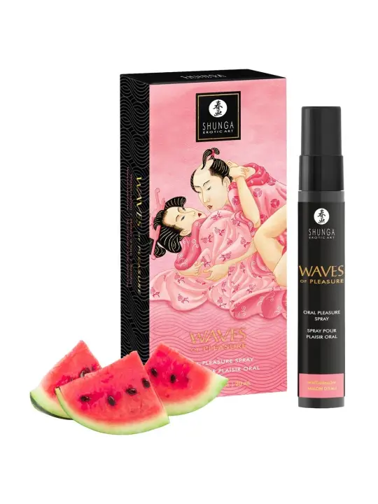 SPRAY PARA SEXO ORAL COM AROMA A MELÂNCIA WAVES OF PLEASURE SHUNGA
