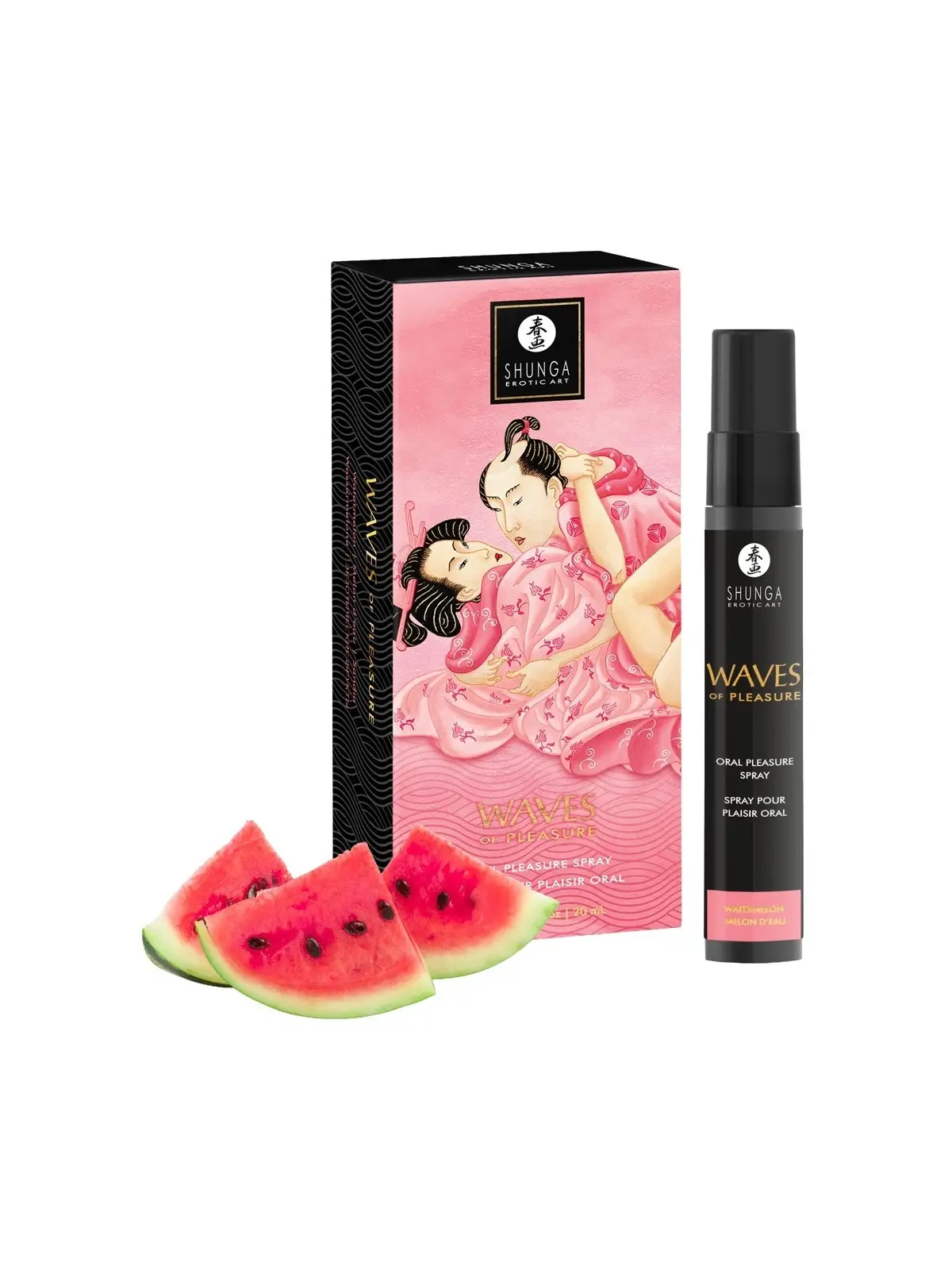 SPRAY PARA SEXO ORAL COM AROMA A MELÂNCIA WAVES OF PLEASURE SHUNGA