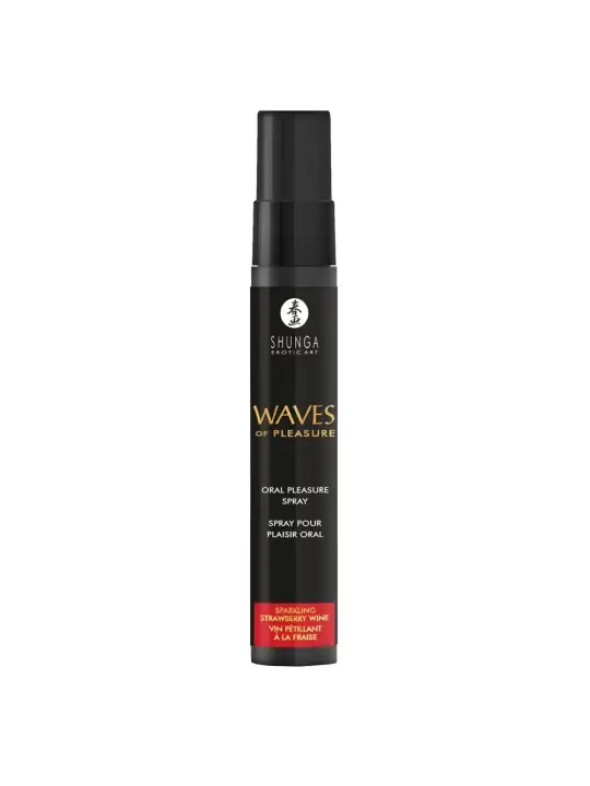 SPRAY PARA SEXO ORAL COM AROMA CHAMPANHE/MORANGO WAVES OF PLEASURE SHUNGA