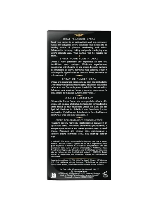 SPRAY PARA SEXO ORAL COM AROMA CHAMPANHE/MORANGO WAVES OF PLEASURE SHUNGA