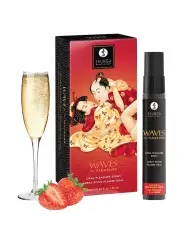 SPRAY PARA SEXO ORAL COM AROMA CHAMPANHE/MORANGO WAVES OF PLEASURE SHUNGA