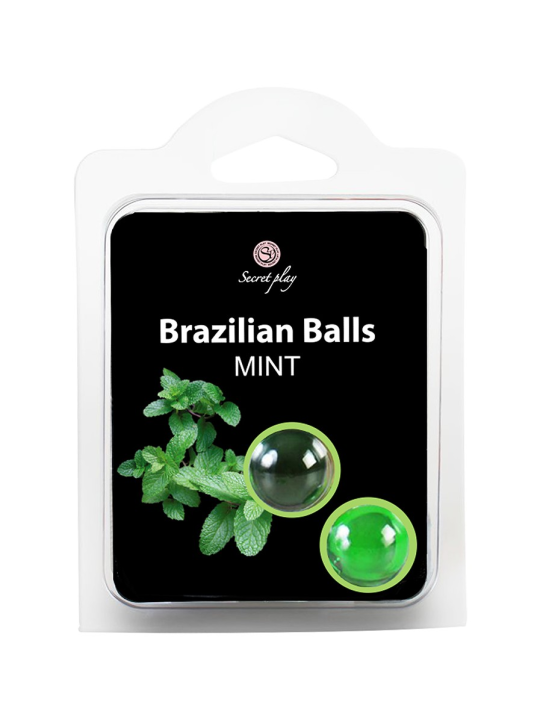 BOLAS LUBRIFICANTES BEIJÁVEIS BRAZILIAN BALLS SABOR A MENTA 2 x 4GR