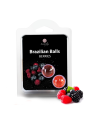 BOLAS LUBRIFICANTES BEIJÁVEIS BRAZILIAN BALLS SABOR A FRUTOS DO BOSQUE 2 x 4GR