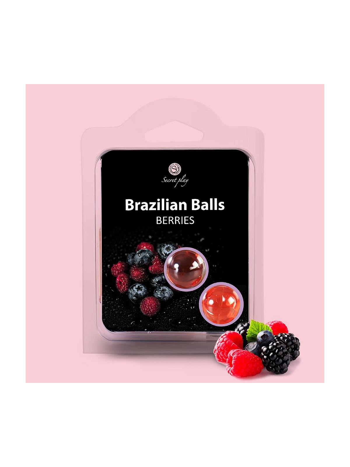 BOLAS LUBRIFICANTES BEIJÁVEIS BRAZILIAN BALLS SABOR A FRUTOS DO BOSQUE 2 x 4GR