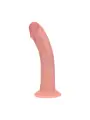 DUAL DENSITY SILICONE CURVED REALISTIC DILDO WITH SUCTION CUP - 8 / 20,5 CM - FLESH