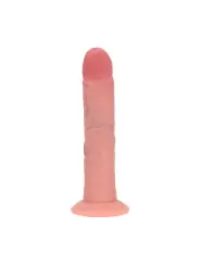 DUAL DENSITY SILICONE CURVED REALISTIC DILDO WITH SUCTION CUP - 8 / 20,5 CM - FLESH
