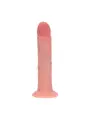 DUAL DENSITY SILICONE CURVED REALISTIC DILDO WITH SUCTION CUP - 8 / 20,5 CM - FLESH