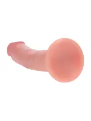 DUAL DENSITY SILICONE CURVED REALISTIC DILDO WITH SUCTION CUP - 8 / 20,5 CM - FLESH