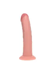 DUAL DENSITY SILICONE CURVED REALISTIC DILDO WITH SUCTION CUP - 8 / 20,5 CM - FLESH