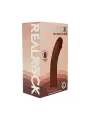 DUAL DENSITY SILICONE CURVED REALISTIC DILDO WITH SUCTION CUP - 8 / 20,5 CM - BROWN