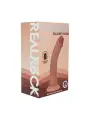 DUAL DENSITY SILICONE CURVED REALISTIC DILDO WITH SUCTION CUP - 7 / 18,5 CM - TAN