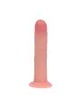 DUAL DENSITY SILICONE CURVED REALISTIC DILDO WITH SUCTION CUP - 7 / 18,5 CM - FLESH
