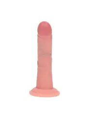 DUAL DENSITY SILICONE CURVED REALISTIC DILDO WITH SUCTION CUP - 6 / 15,5 CM - FLESH