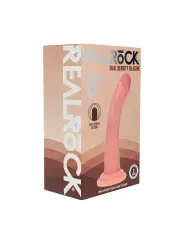 DUAL DENSITY SILICONE CURVED REALISTIC DILDO WITH SUCTION CUP - 6 / 15,5 CM - FLESH