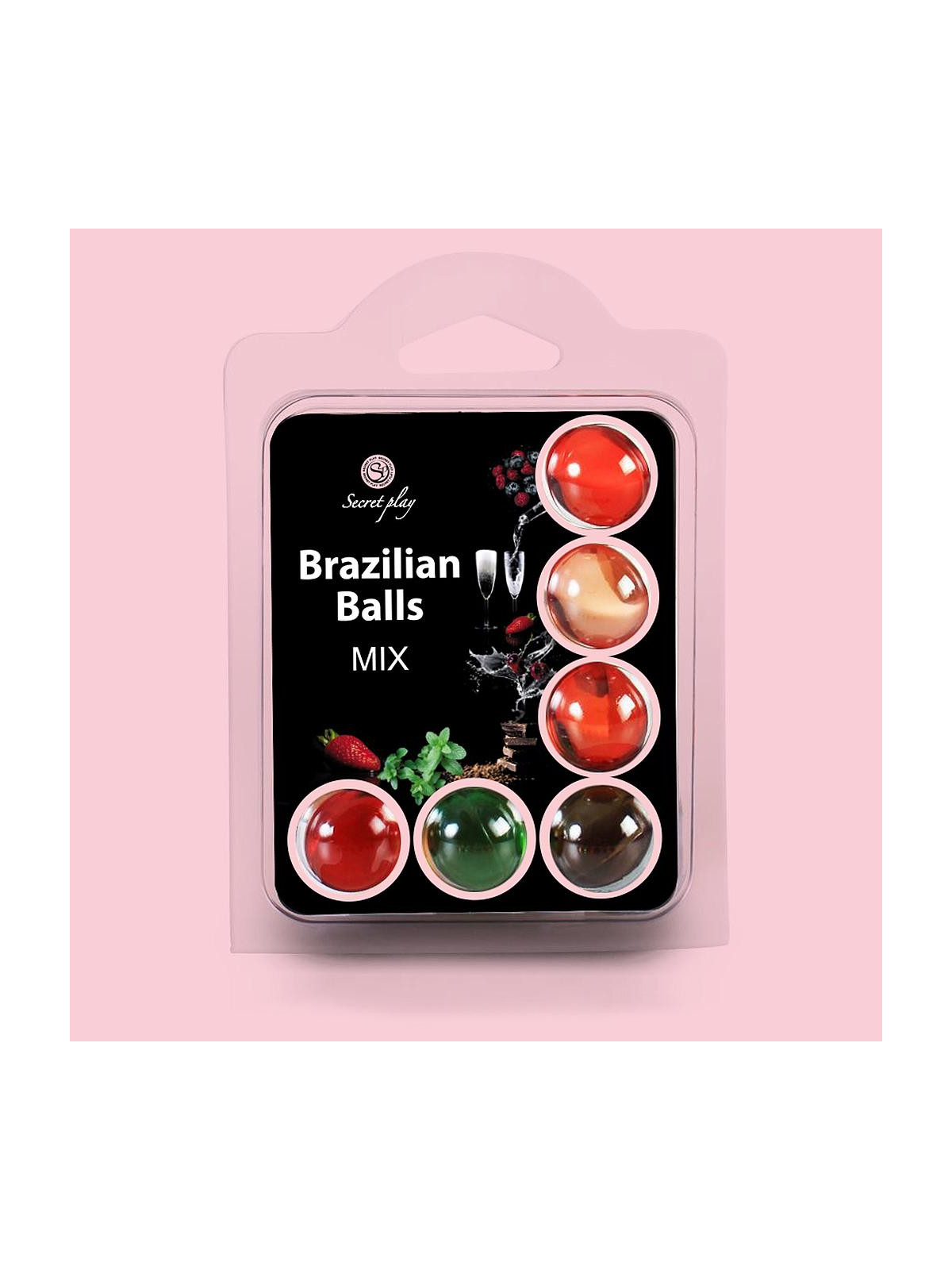 BOLAS LUBRIFICANTES BEIJÁVEIS BRAZILIAN BALLS MULTISABORES 6 x 4GR