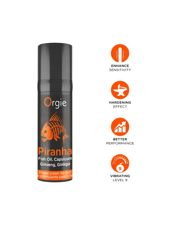 CREME ESTIMULANTE PARA HOMEM PIRANHA POWER CREAM 15ML ORGIE